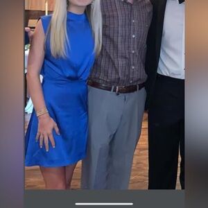 Hemline Cobalt Blue Cocktail Dress